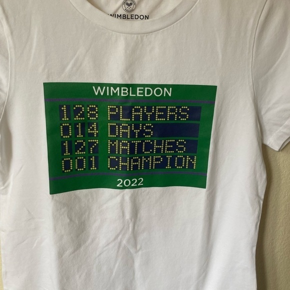 Wimbledon Women’s 2022 Official Product Tee Shirt White Size S - Picture 2 of 9